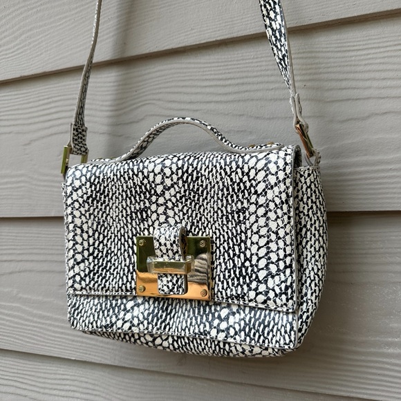 India Hicks The Lady P Handbag Snake Print Leather